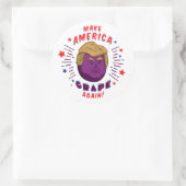 Sticker Rond Rendre le raisin de l'Amérique ! (Sac)