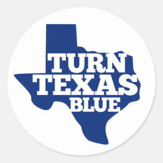 Sticker Rond Rendre le Texas Bleu