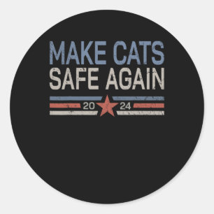 Sticker Rond Rendre les chats sûrs à nouveau drôle Propriétaire