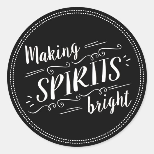 Sticker Rond Rendre les esprits brillants Enveloppe de vacances (Devant)