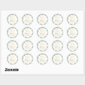 Sticker Rond Rendre les esprits brillants or | Wreath Feuille H (Feuille)