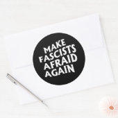 Sticker Rond Rendre les fascistes effrayés (Enveloppe)