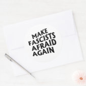 Sticker Rond Rendre les fascistes effrayés (Enveloppe)
