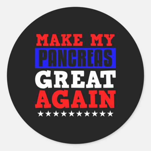 Sticker Rond Rendre ma Pancrease géniale à nouveau Pancreas amu (Devant)