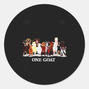 Sticker Rond Rendre mon mari fou une fois avec une chèvre