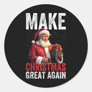 Sticker Rond Rendre Noël Idéal Aux Amateurs De Donald Trump