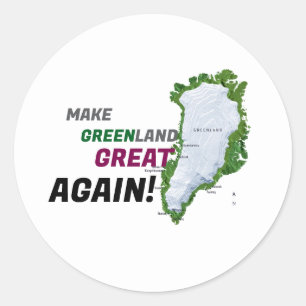Sticker Rond Rendre sa grandeur au Groenland ! (MGGA)
