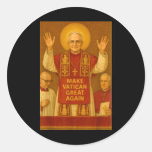 Sticker Rond Rendre sa grandeur au Vatican - Le Pape Leo Xiv