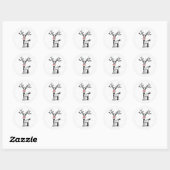 Sticker Rond Renne Rudolph (Feuille)