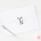 Sticker Rond Renne Rudolph (Enveloppe)