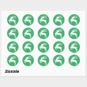 Sticker Rond Rennes blanches (Feuille)