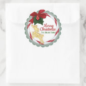 Sticker Rond Rennes de couronnes de Noël (Sac)