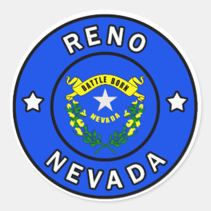 Sticker Rond Reno Nevada