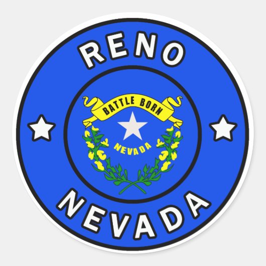 Sticker Rond Reno Nevada (Devant)
