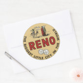 Sticker Rond Reno Nevada voyage vintage (Enveloppe)