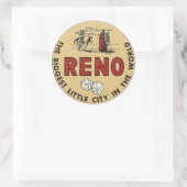 Sticker Rond Reno Nevada voyage vintage (Sac)