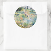 Sticker Rond Renoir - Chemin menant à travers l'herbe haute (Sac)