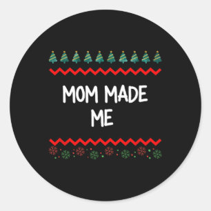 Sticker Rond Renollez Noël Uni Adultes Black Petit Crew Cou