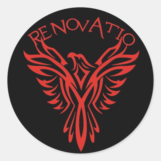 Sticker Rond Rénovation : Phoenix (Devant)