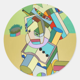 Sticker Rond "Rentrer à la maison" par Ruchell Alexander