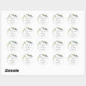 Sticker Rond Répandre l'amour mariage Favor Jam Jar Candle (Feuille)