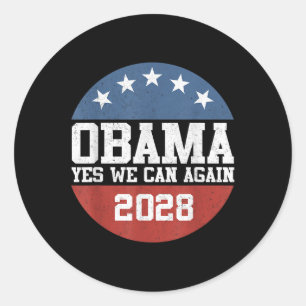 Sticker Rond Réparons Obama pour le président 2028 P politique