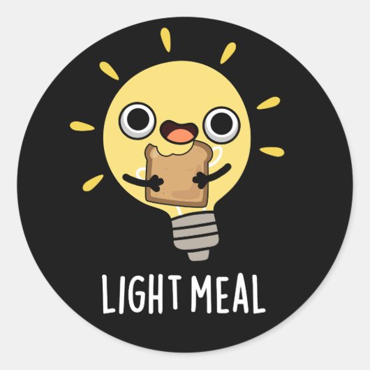 Sticker Rond Repas Léger Funny Electrique Puce Jeu Basse BG (Devant)