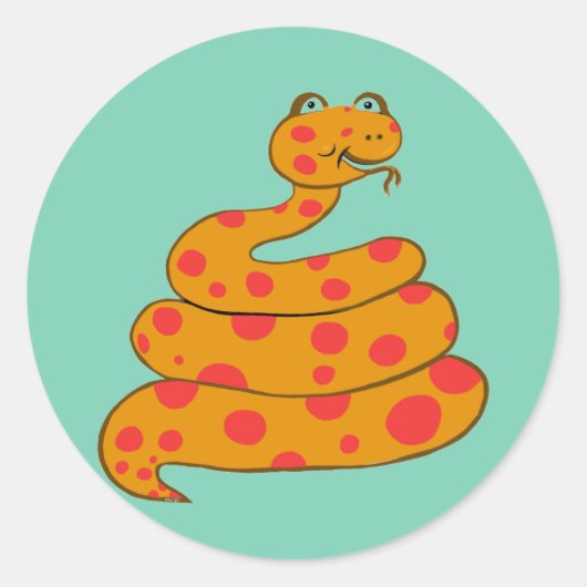 Sticker Rond Repérer le serpent (Devant)