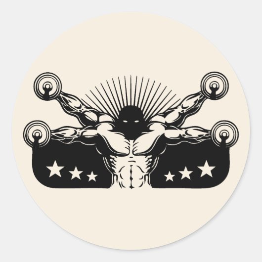 Sticker Rond Repères vitruviens (Devant)