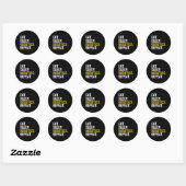 Sticker Rond Répéter la robotique du sommeil (Feuille)
