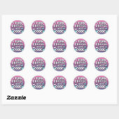 Sticker Rond Répéter le code du sommeil (Feuille)