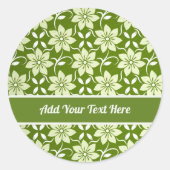 Sticker Rond Répétition de Fleur d'Olivier (Devant)