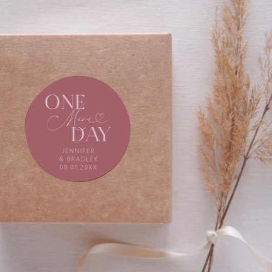 Sticker Rond Répétition Mariage minimum un jour de plus Dusty r