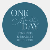 Sticker Rond Répétition minimale d'un Mariage de plus Turquoise (Devant)