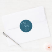 Sticker Rond Répétition minimale d'un Mariage de plus Turquoise (Enveloppe)