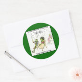Sticker Rond Répliques d'approche drôles sur le cricket (Enveloppe)
