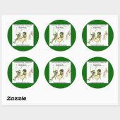 Sticker Rond Répliques d'approche drôles sur le cricket (Feuille)