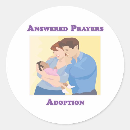 Sticker Rond Réponse Prières Adoption (Devant)