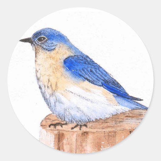 Sticker Rond Repose de Bluebird (Devant)