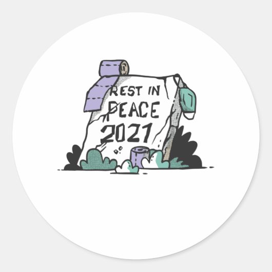 Sticker Rond Repose en paix 2021 (Devant)