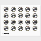 Sticker Rond Repose Scottie Celtic (Feuille)