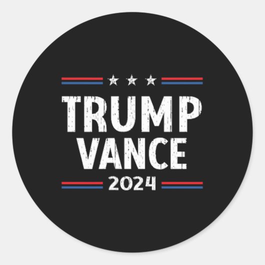 Sticker Rond Reprenez l'Amérique Trump Vance 2024 Vice-présiden (Devant)