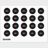 Sticker Rond Représentant Alexandria Ocasio-cortez Aoc (Feuille)