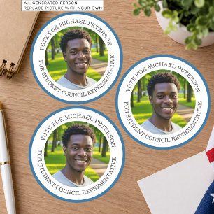 Sticker Rond Représentant du Conseil des Élèves Ajoutez Votre P