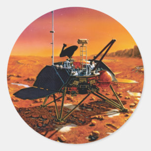 Sticker Rond Représentation artistique de l'atterrisseur polair