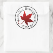 Sticker Rond Représentation ronde du Réseau canadien de pêche (Sac)