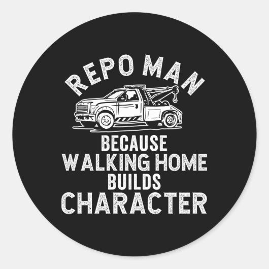 Sticker Rond Reprise de possession de l'agent de récupération R (Devant)