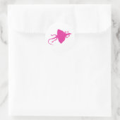 Sticker Rond Reptile rose (Sac)