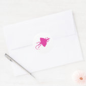 Sticker Rond Reptile rose (Enveloppe)