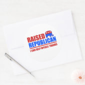 Sticker Rond Républicain élevé. Je peux m'aider. (Enveloppe)